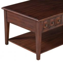 47.00 in. Antique Brown Rectangle Wood Coffee Table With 3 drawers for Living room by Polibi 18 47.00 in. Antique Brown Rectangle Wood Coffee Table With 3 drawers for Living room by Polibi -Cheap sumyeg Store antique brown polibi coffee tables rs 47rwct3d b 1f 1000