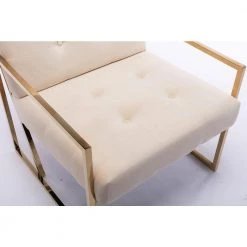 Modern Style Turfted Velvet Beige Home Office Armchair Golden Metal Living Room Chair by sumyeg 16 Modern Style Turfted Velvet Beige Home Office Armchair Golden Metal Living Room Chair by sumyeg -Cheap sumyeg Store beige sumyeg accent chairs ntxy vdbe386 66 1000