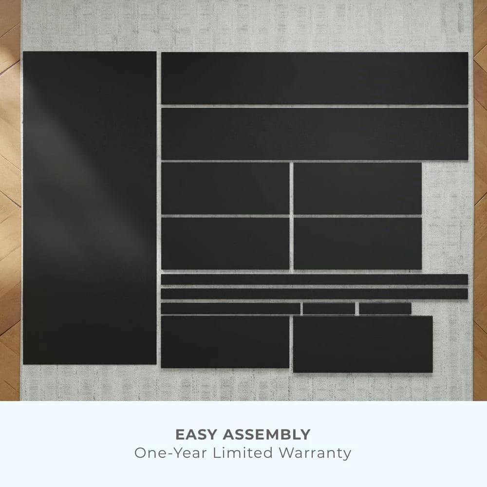 Elaine 72 in. Black Wood 5-Shelf Standard Bookcase with Adjustable Shelves by Brookside 7 Elaine 72 in. Black Wood 5-Shelf Standard Bookcase with Adjustable Shelves by Brookside - Image 5