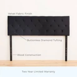 Jane Adjustable Black Velvet Upholstered Full Headboard by Brookside 15 Jane Adjustable Black Velvet Upholstered Full Headboard by Brookside -Cheap sumyeg Store black brookside headboards bs01uphbffvk 1f 1000