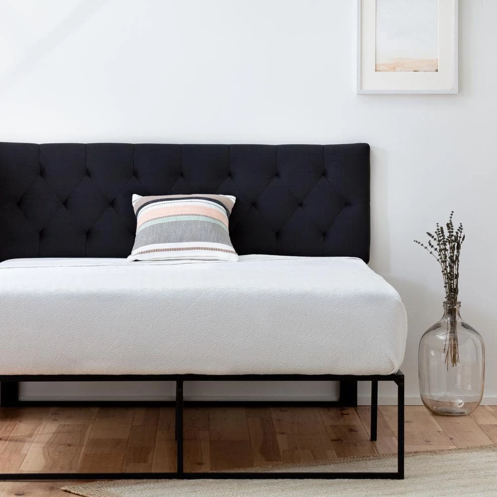 Jane Adjustable Black Velvet Upholstered Full Headboard by Brookside 10 Jane Adjustable Black Velvet Upholstered Full Headboard by Brookside - Image 8