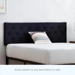 Jane Adjustable Black Velvet Upholstered Full Headboard by Brookside 14 Jane Adjustable Black Velvet Upholstered Full Headboard by Brookside -Cheap sumyeg Store black brookside headboards bs01uphbffvk 4f 1000