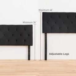 Jane Adjustable Black Velvet Upholstered Full Headboard by Brookside 13 Jane Adjustable Black Velvet Upholstered Full Headboard by Brookside -Cheap sumyeg Store black brookside headboards bs01uphbffvk c3 1000