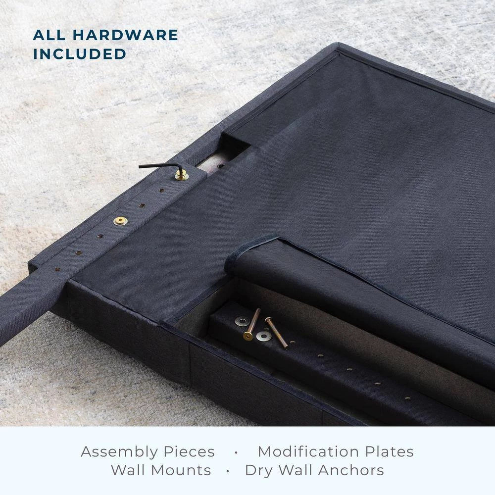 Avery Adjustable Black Faux Leather King Headboard by Brookside 8 Avery Adjustable Black Faux Leather King Headboard by Brookside - Image 6