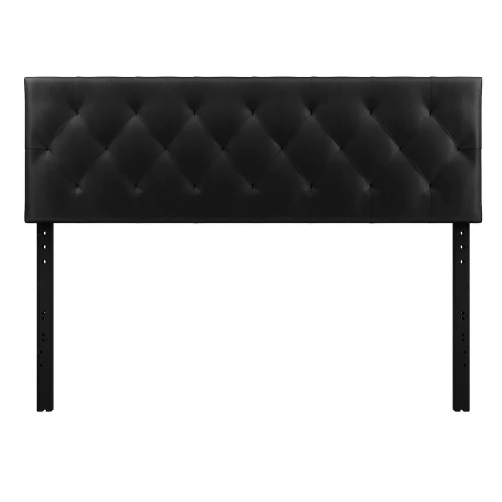 Avery Adjustable Black Faux Leather King Headboard by Brookside 3 Avery Adjustable Black Faux Leather King Headboard by Brookside
