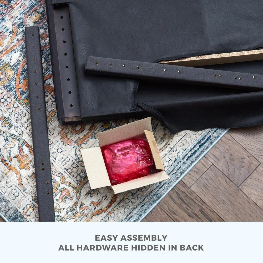 EllaUpholstered Black King/California King Headboard with Diamond Tufting by Brookside 7 EllaUpholstered Black King/California King Headboard with Diamond Tufting by Brookside - Image 5