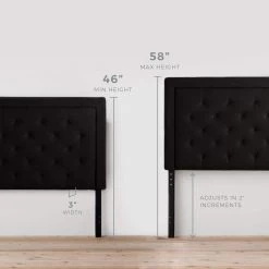 EllaUpholstered Black King/California King Headboard with Diamond Tufting by Brookside 11 EllaUpholstered Black King/California King Headboard with Diamond Tufting by Brookside -Cheap sumyeg Store black brookside headboards bskkredtbkhb 4f 1000