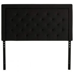 EllaUpholstered Black King/California King Headboard with Diamond Tufting by Brookside