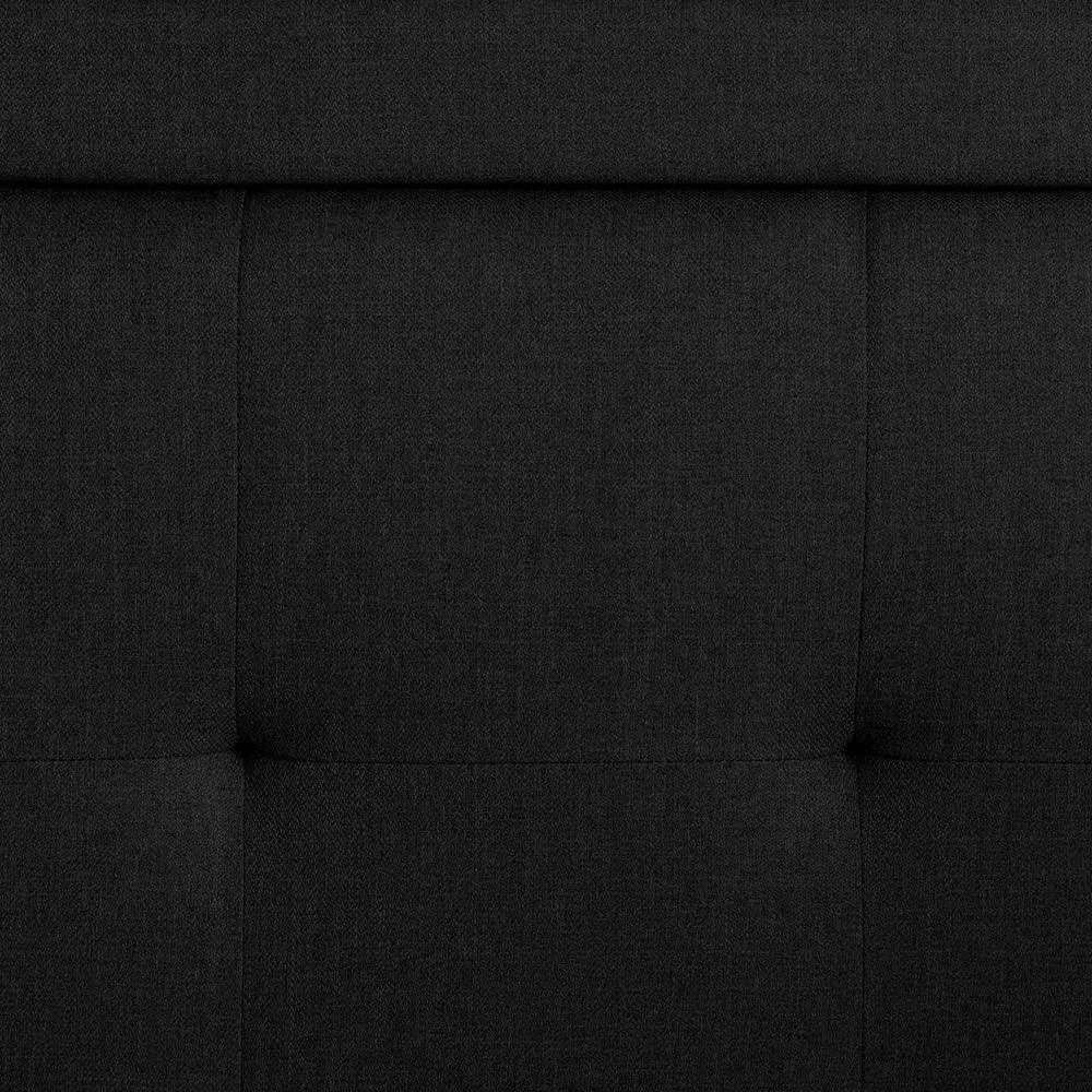 Ella Upholstered Scoop-Edge Black Queen Headboard with Square Tufting by Brookside 6 Ella Upholstered Scoop-Edge Black Queen Headboard with Square Tufting by Brookside - Image 4