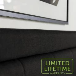 Ella Upholstered Scoop-Edge Black Queen Headboard with Square Tufting by Brookside 13 Ella Upholstered Scoop-Edge Black Queen Headboard with Square Tufting by Brookside -Cheap sumyeg Store black brookside headboards bsqqscstbkhb 76 1000