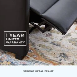 Lois Black Faux Leather Square Arm Manual Recliner by Brookside 18 Lois Black Faux Leather Square Arm Manual Recliner by Brookside -Cheap sumyeg Store black brookside recliners bs0002mrc19fk 1f 1000