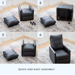 Lois Black Faux Leather Square Arm Manual Recliner by Brookside 16 Lois Black Faux Leather Square Arm Manual Recliner by Brookside -Cheap sumyeg Store black brookside recliners bs0002mrc19fk c3 1000