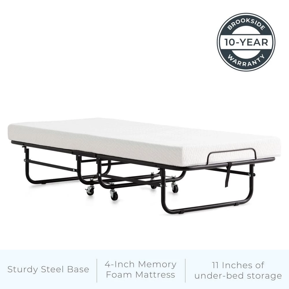 Rollaway Bed with 4 in. Twin XL Memory Foam Mattress Medium-Plush Folding Mattress by Brookside 8 Rollaway Bed with 4 in. Twin XL Memory Foam Mattress Medium-Plush Folding Mattress by Brookside - Image 6
