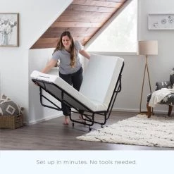 Rollaway Bed with 4 in. Twin XL Memory Foam Mattress Medium-Plush Folding Mattress by Brookside 19 Rollaway Bed with 4 in. Twin XL Memory Foam Mattress Medium-Plush Folding Mattress by Brookside -Cheap sumyeg Store black brookside rollaway beds bs04txmfrb 44 1000