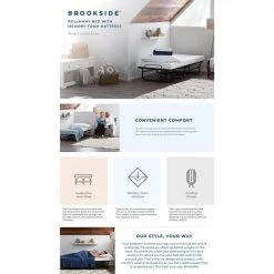 Rollaway Bed with 4 in. Twin XL Memory Foam Mattress Medium-Plush Folding Mattress by Brookside 15 Rollaway Bed with 4 in. Twin XL Memory Foam Mattress Medium-Plush Folding Mattress by Brookside -Cheap sumyeg Store black brookside rollaway beds bs04txmfrb 66 1000