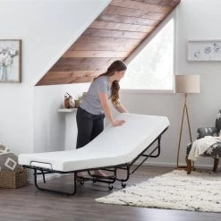 Rollaway Bed with 4 in. Twin XL Memory Foam Mattress Medium-Plush Folding Mattress by Brookside 16 Rollaway Bed with 4 in. Twin XL Memory Foam Mattress Medium-Plush Folding Mattress by Brookside -Cheap sumyeg Store black brookside rollaway beds bs04txmfrb c3 1000