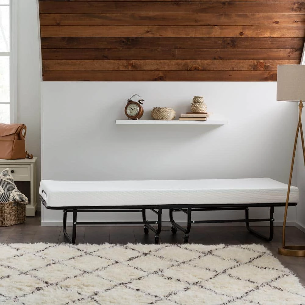 Rollaway Bed with 4 in. Twin XL Memory Foam Mattress Medium-Plush Folding Mattress by Brookside 4 Rollaway Bed with 4 in. Twin XL Memory Foam Mattress Medium-Plush Folding Mattress by Brookside - Image 2