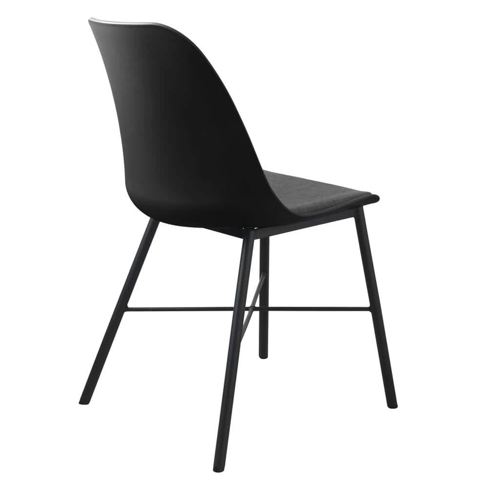Tampa Black Modern Dining Side Chair with Cushion Seat (Set of 2), by Nyhus 6 Tampa Black Modern Dining Side Chair with Cushion Seat (Set of 2), by Nyhus - Image 4