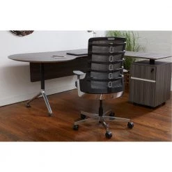 Mesh Medium Back Black Fabric Seat Swivel Ergonomic Executive Office Chair with Adjustable Arms by Nyhus 7 Mesh Medium Back Black Fabric Seat Swivel Ergonomic Executive Office Chair with Adjustable Arms by Nyhus -Cheap sumyeg Store black nyhus executive chairs hd 60005022 31 1000