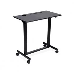 Albin 38 in. Black Rectangular Height Adjustable Sit- Standing Desk with Steel Base and MDF Top by Nyhus