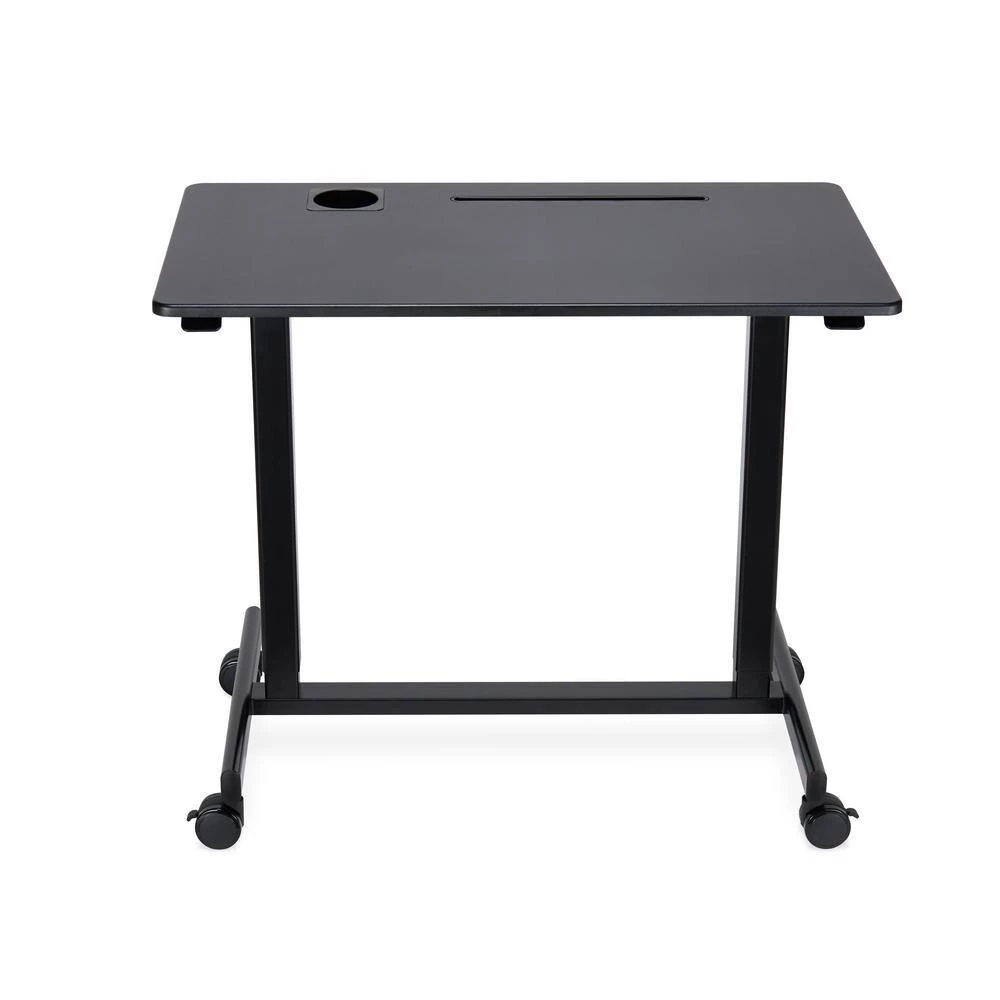 Albin 38 in. Black Rectangular Height Adjustable Sit- Standing Desk with Steel Base and MDF Top by Nyhus 4 Albin 38 in. Black Rectangular Height Adjustable Sit- Standing Desk with Steel Base and MDF Top by Nyhus - Image 2