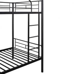 Black Simple and Durable Twin Over Twin Metal Bunk Bed(78.1 in.L x 41.4 in.W x 65.3 in.H) by Polibi 16 Black Simple and Durable Twin Over Twin Metal Bunk Bed(78.1 in.L x 41.4 in.W x 65.3 in.H) by Polibi -Cheap sumyeg Store black polibi bunk beds rs sdttmb b 44 1000