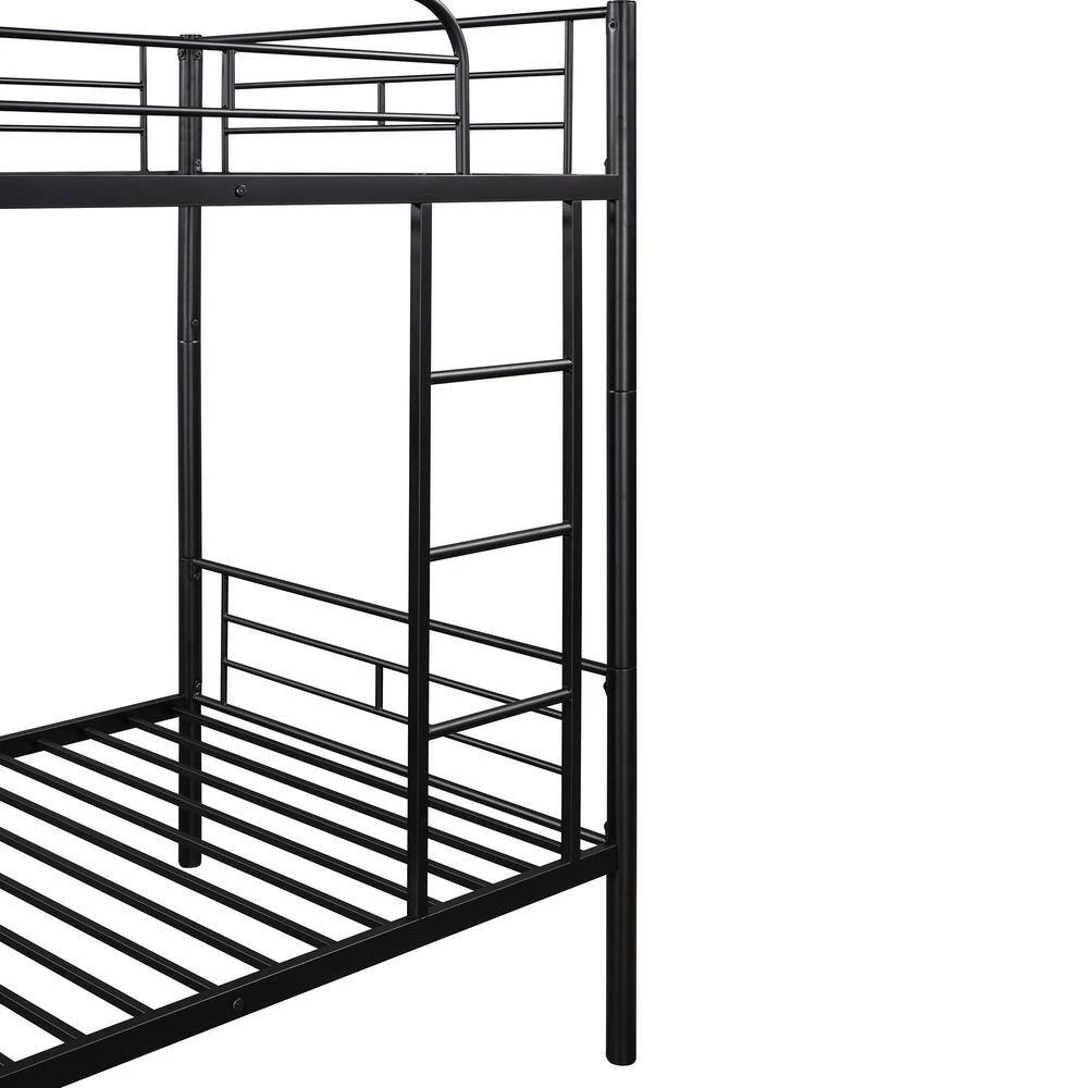 Black Simple and Durable Twin Over Twin Metal Bunk Bed(78.1 in.L x 41.4 in.W x 65.3 in.H) by Polibi 9 Black Simple and Durable Twin Over Twin Metal Bunk Bed(78.1 in.L x 41.4 in.W x 65.3 in.H) by Polibi - Image 7