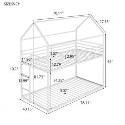 Black Twin over Twin Metal Frame Ladder Bunk Beds with Ladder for Kids by Polibi 13 Black Twin over Twin Metal Frame Ladder Bunk Beds with Ladder for Kids by Polibi -Cheap sumyeg Store black polibi bunk beds rs totmfbb b 40 1000