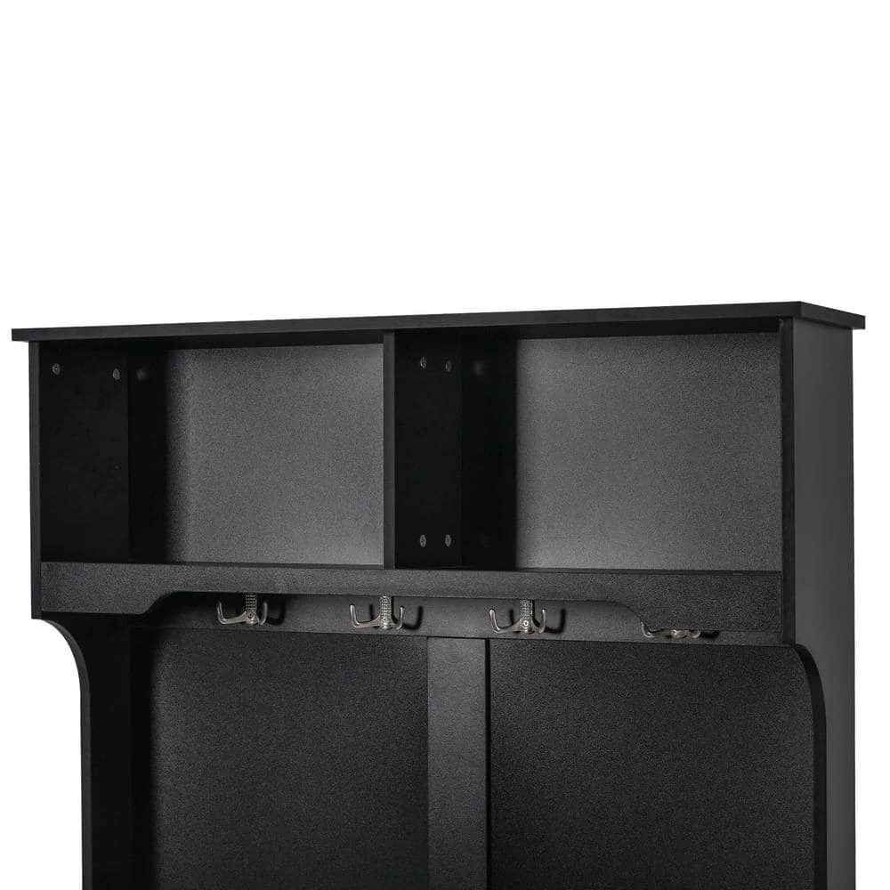 Black Hall Tree with Coat Hanger, Storage Bench for Livingroom, Hallway by Polibi 8 Black Hall Tree with Coat Hanger, Storage Bench for Livingroom, Hallway by Polibi - Image 6