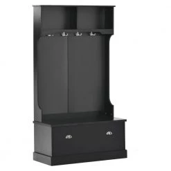 Black Hall Tree with Coat Hanger, Storage Bench for Livingroom, Hallway by Polibi 16 Black Hall Tree with Coat Hanger, Storage Bench for Livingroom, Hallway by Polibi -Cheap sumyeg Store black polibi hall trees rs htchsb b c3 1000