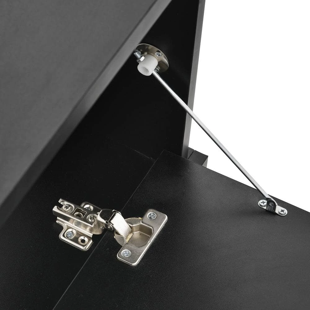 Black Hall Tree with Coat Hanger, Storage Bench for Livingroom, Hallway by Polibi 11 Black Hall Tree with Coat Hanger, Storage Bench for Livingroom, Hallway by Polibi - Image 9