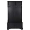 Hall Tree Entryway Bench in Black with Shelves Cabinet and 4 Hooks by Polibi 2 Hall Tree Entryway Bench in Black with Shelves Cabinet and 4 Hooks by Polibi -Cheap sumyeg Store black polibi hall trees rs htebsc b 64 1000