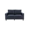 60.20 in. W Black Square Arm PU Leather Upholstered Modern Style Straight Loveseat (2-Seat) by Polibi 1 60.20 in. W Black Square Arm PU Leather Upholstered Modern Style Straight Loveseat (2-Seat) by Polibi -Cheap sumyeg Store black polibi loveseats cb ralpus bk 64 1000