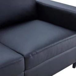 60.20 in. W Black Square Arm PU Leather Upholstered Modern Style Straight Loveseat (2-Seat) by Polibi 17 60.20 in. W Black Square Arm PU Leather Upholstered Modern Style Straight Loveseat (2-Seat) by Polibi -Cheap sumyeg Store black polibi loveseats cb ralpus bk c3 1000