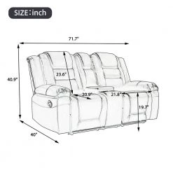 71.7 in. W Black PU Leather 2-Seat Straight Loveseat, Home Theater Seating Manual Recliner by Polibi 15 71.7 in. W Black PU Leather 2-Seat Straight Loveseat, Home Theater Seating Manual Recliner by Polibi -Cheap sumyeg Store black polibi loveseats rs bpltsl tw 40 1000