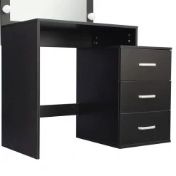 27.56 x 19.3 x 59.84 in. Black LED Dressing Table Vanity Table Makeup Dresser with Mirror and-Drawers by sumyeg -Cheap sumyeg Store black sumyeg dressers sg 331jf6274 44 1000