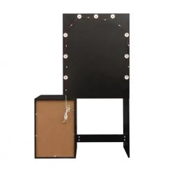 27.56 x 19.3 x 59.84 in. Black LED Dressing Table Vanity Table Makeup Dresser with Mirror and-Drawers by sumyeg -Cheap sumyeg Store black sumyeg dressers sg 331jf6274 66 1000
