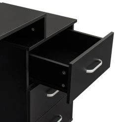 27.56 x 19.3 x 59.84 in. Black LED Dressing Table Vanity Table Makeup Dresser with Mirror and-Drawers by sumyeg -Cheap sumyeg Store black sumyeg dressers sg 331jf6274 77 1000