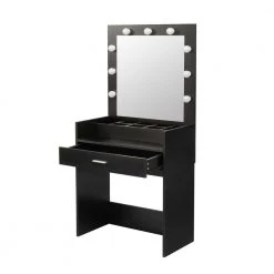 27.56 x 16.93 x 61 in. Home Source Wood LED Dressing Makeup Table Set Vanity Table with Mirror and-Drawer by sumyeg 13 27.56 x 16.93 x 61 in. Home Source Wood LED Dressing Makeup Table Set Vanity Table with Mirror and-Drawer by sumyeg -Cheap sumyeg Store black sumyeg dressers sg 331jf6275 c3 1000