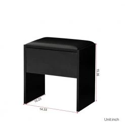 35.43 x 15.75 x 52.76 in. Black Rectangular Makeup Table Stool Set Dressing Table with Mirror and-Drawer by sumyeg 25 35.43 x 15.75 x 52.76 in. Black Rectangular Makeup Table Stool Set Dressing Table with Mirror and-Drawer by sumyeg -Cheap sumyeg Store black sumyeg dressers sg 331jf6277 44 1000