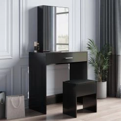 31.5 x 15.75 x 58.67 in. Modern Black Vanity Table Set Dressing Makeup Table with Mirror and Stool and-Drawer by sumyeg 23 31.5 x 15.75 x 58.67 in. Modern Black Vanity Table Set Dressing Makeup Table with Mirror and Stool and-Drawer by sumyeg -Cheap sumyeg Store black sumyeg dressers sg 331jf6279 31 1000