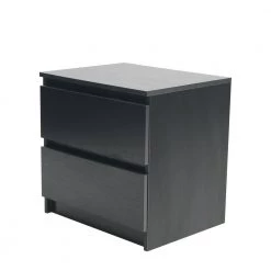 19.68 x 15.75 x 19.69 in. Wood 2-Drawer Black Nightstand Side Table Accent Table for Bedroom by sumyeg -Cheap sumyeg Store black sumyeg nightstands sg 331jf8740 1f 1000