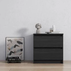 19.68 x 15.75 x 19.69 in. Wood 2-Drawer Black Nightstand Side Table Accent Table for Bedroom by sumyeg -Cheap sumyeg Store black sumyeg nightstands sg 331jf8740 31 1000