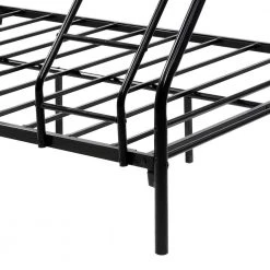 Sturdy Black Twin Full Metal Bunk Bed Platform Bed with Enhanced Upper-Level Guardrail by sumyeg 17 Sturdy Black Twin Full Metal Bunk Bed Platform Bed with Enhanced Upper-Level Guardrail by sumyeg -Cheap sumyeg Store black sumyeg platform beds sy 0150w 1f 1000