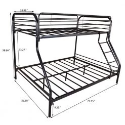 Sturdy Black Twin Full Metal Bunk Bed Platform Bed with Enhanced Upper-Level Guardrail by sumyeg 18 Sturdy Black Twin Full Metal Bunk Bed Platform Bed with Enhanced Upper-Level Guardrail by sumyeg -Cheap sumyeg Store black sumyeg platform beds sy 0150w 44 1000