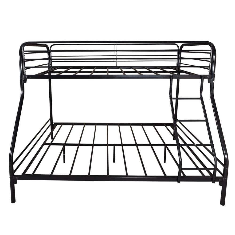 Sturdy Black Twin Full Metal Bunk Bed Platform Bed with Enhanced Upper-Level Guardrail by sumyeg 3 Sturdy Black Twin Full Metal Bunk Bed Platform Bed with Enhanced Upper-Level Guardrail by sumyeg