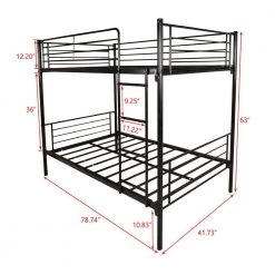 New Design Black Metal Full Platform Bed Twin-Over-Twin Bunk Bed with Ladder by sumyeg 10 New Design Black Metal Full Platform Bed Twin-Over-Twin Bunk Bed with Ladder by sumyeg -Cheap sumyeg Store black sumyeg platform beds sy 0152w 4f 1000