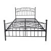 Modern 59.84 in. Queen Black Metal Bed Frame Platform Bed with Headboard And Fooboard by sumyeg -Cheap sumyeg Store black sumyeg platform beds sy 0163w 64 1000