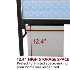 Modern 59.84 in. Queen Black Metal Bed Frame Platform Bed with Headboard And Fooboard by sumyeg 9 Modern 59.84 in. Queen Black Metal Bed Frame Platform Bed with Headboard And Fooboard by sumyeg -Cheap sumyeg Store black sumyeg platform beds sy 0163w c3 1000