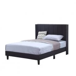Black Wood Frame Bed Frame Full Platform Bed with Wingback Headboard and Slats by sumyeg 10 Black Wood Frame Bed Frame Full Platform Bed with Wingback Headboard and Slats by sumyeg -Cheap sumyeg Store black sumyeg platform beds sy 25jtfw 1 c3 1000